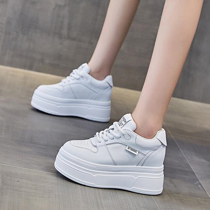 Chunky Sneaker Platform - 9CM 정품 가죽 새로운 브랜드 디자이너