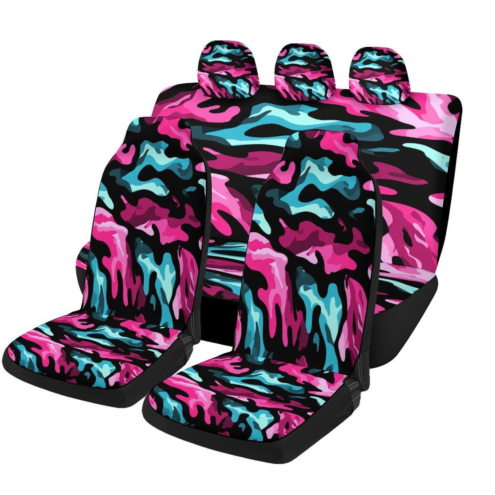 Camo Pattern Set - 다채로운 카모 패턴 디자인의 자동차 시트