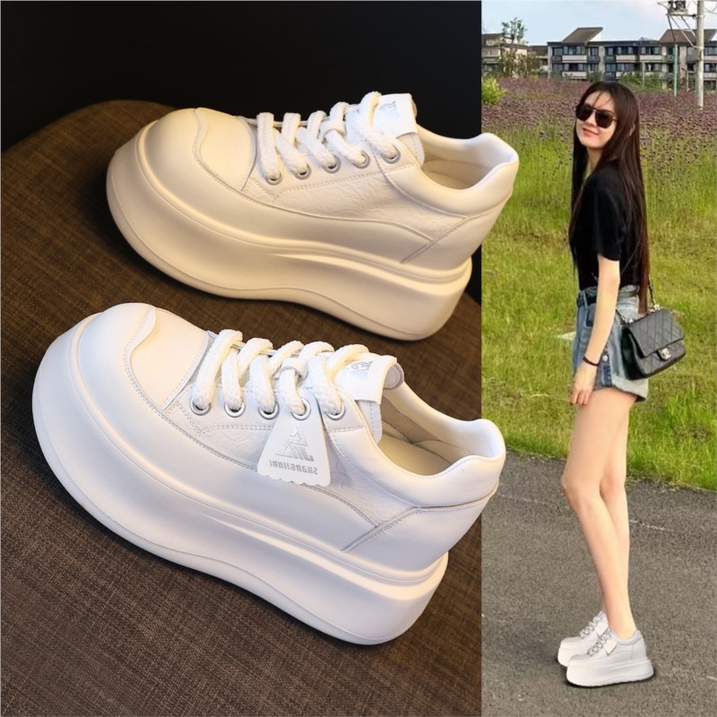 Chunky Sneaker Platform - 2026 여성용 8.5cm 플랫폼 스니커즈 베이지