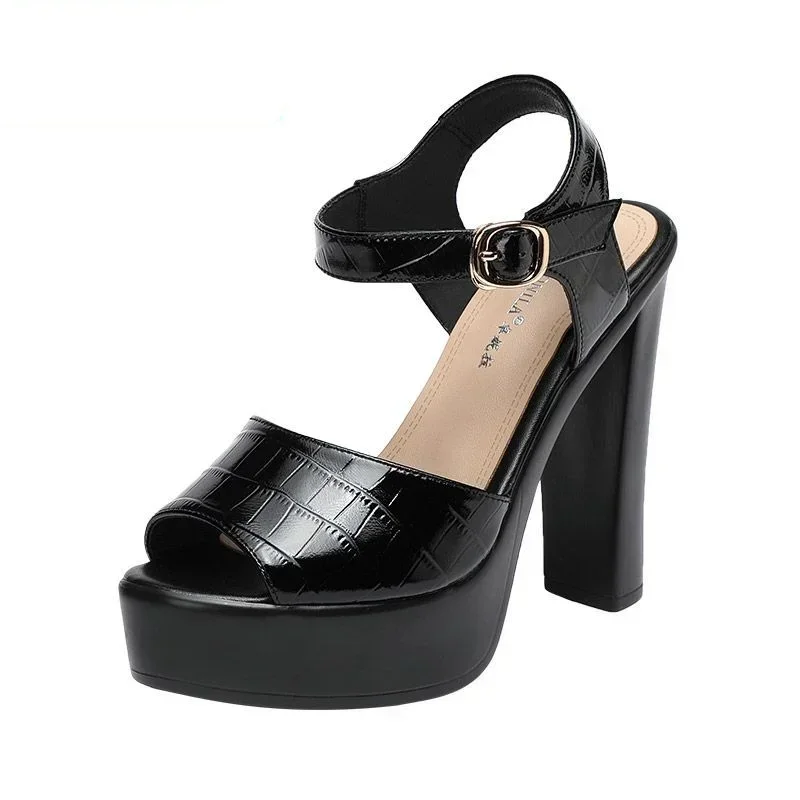 Chunky Sneaker Platform - 10cm 13cm 패션 정품 가죽 샌들