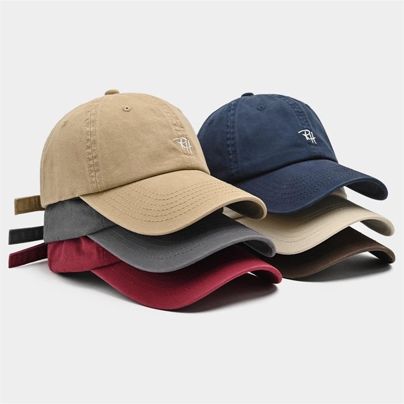 Street Fashion Hats - RH 레터 자수 야구 모자 조절