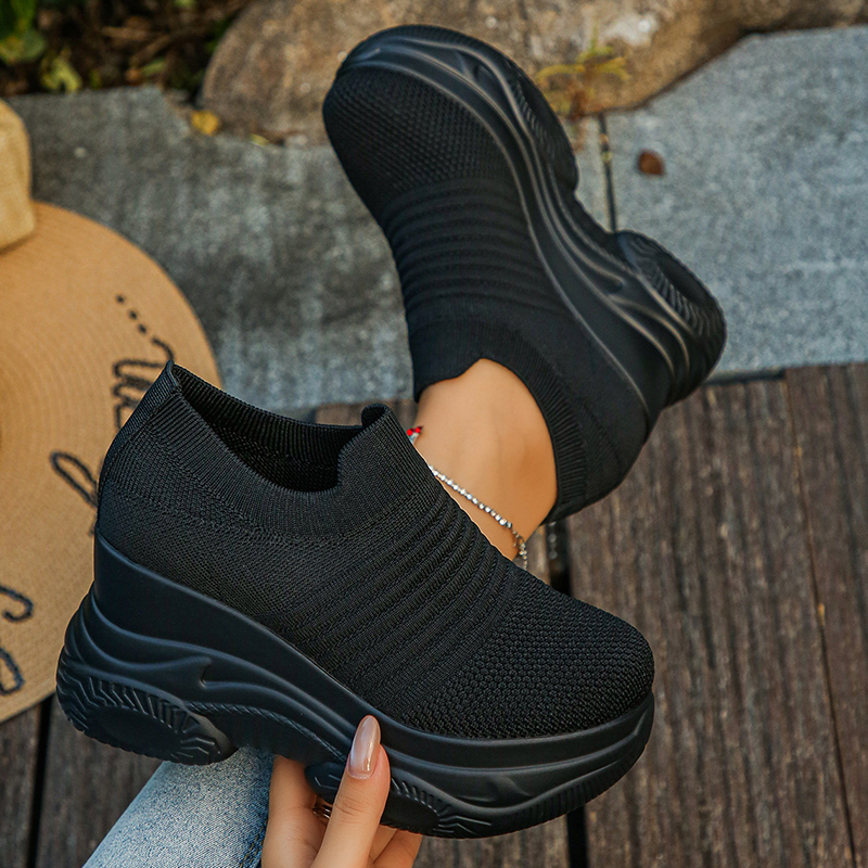 여성 니트 화이트 청키 스니커즈 2026 봄 통기성 메 - Chunky Sneaker Platform 리뷰 및 가격