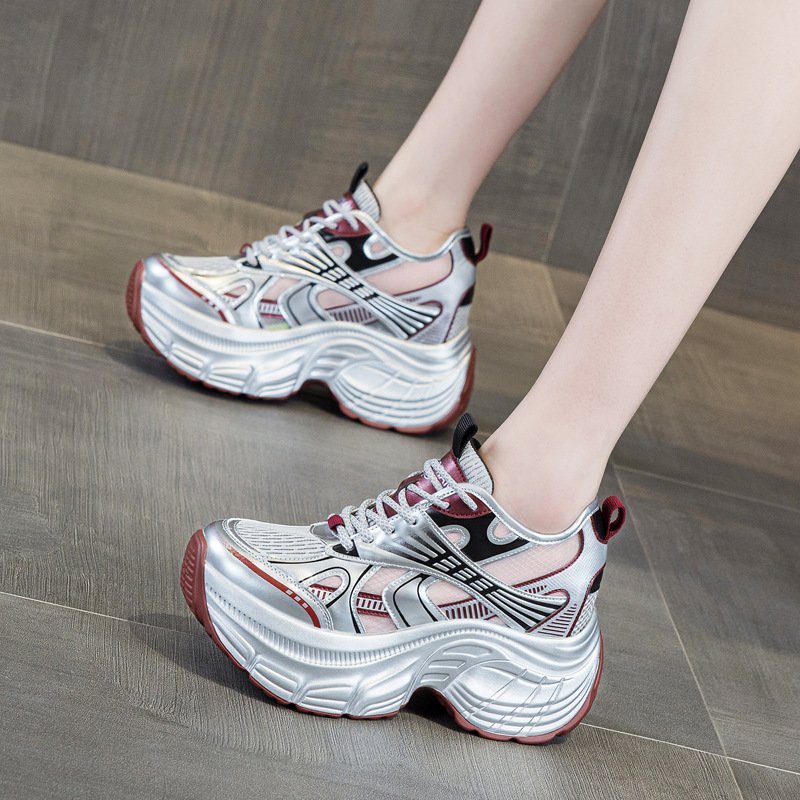 8cm 키높이 숨은 굽 플랫폼 스니커즈 여성 통기성 메 - Chunky Sneaker Platform 리뷰 및 가격