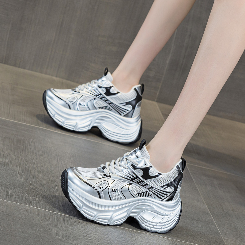 8cm 키높이 숨은 굽 플랫폼 스니커즈 여성 통기성 메 - Chunky Sneaker Platform 리뷰 및 가격