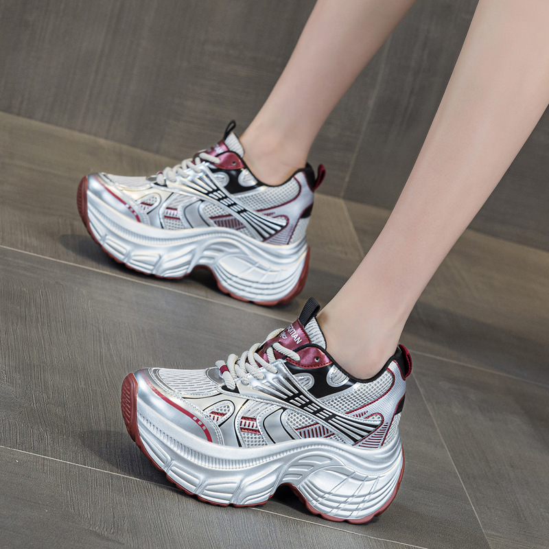 8cm 키높이 숨은 굽 플랫폼 스니커즈 여성 통기성 메 - Chunky Sneaker Platform 리뷰 및 가격