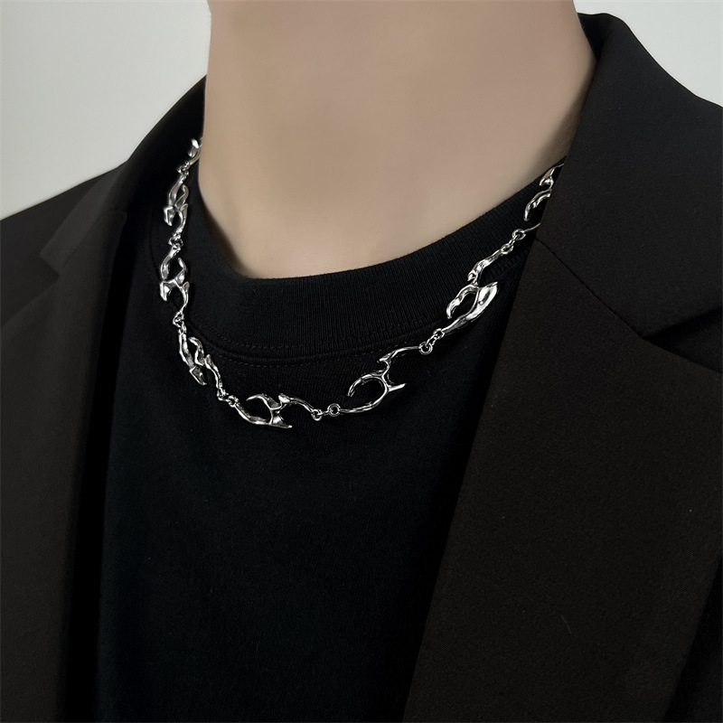 HUANZHI 2025 고딕 넥 체인, 불규칙한 모양의 - Street Fashion Trends 2025 리뷰 및 가격
