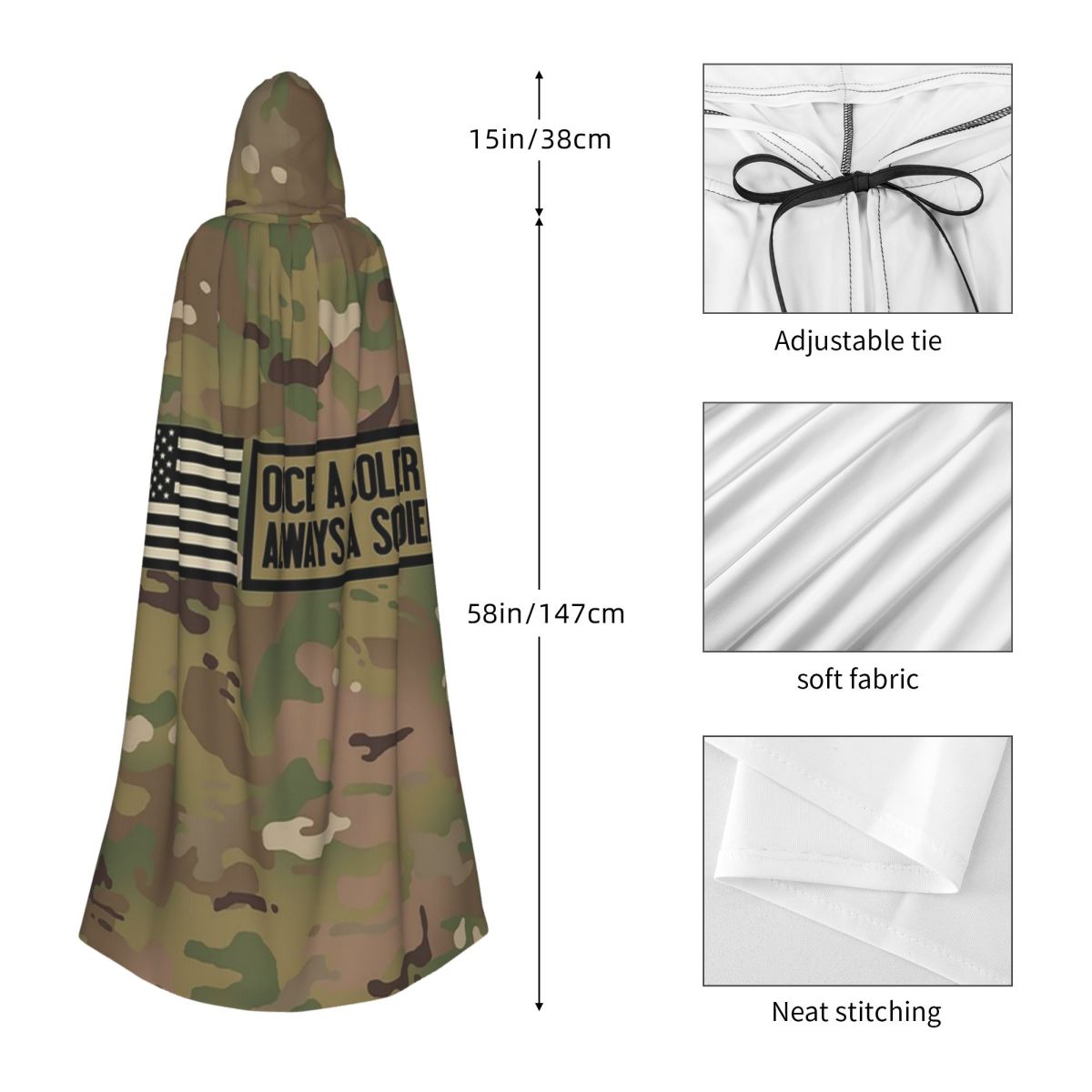 군사 위장 패턴 카모 롱 후드 망토 마녀 중세 코스튬  - Camo Pattern Set 리뷰 및 가격