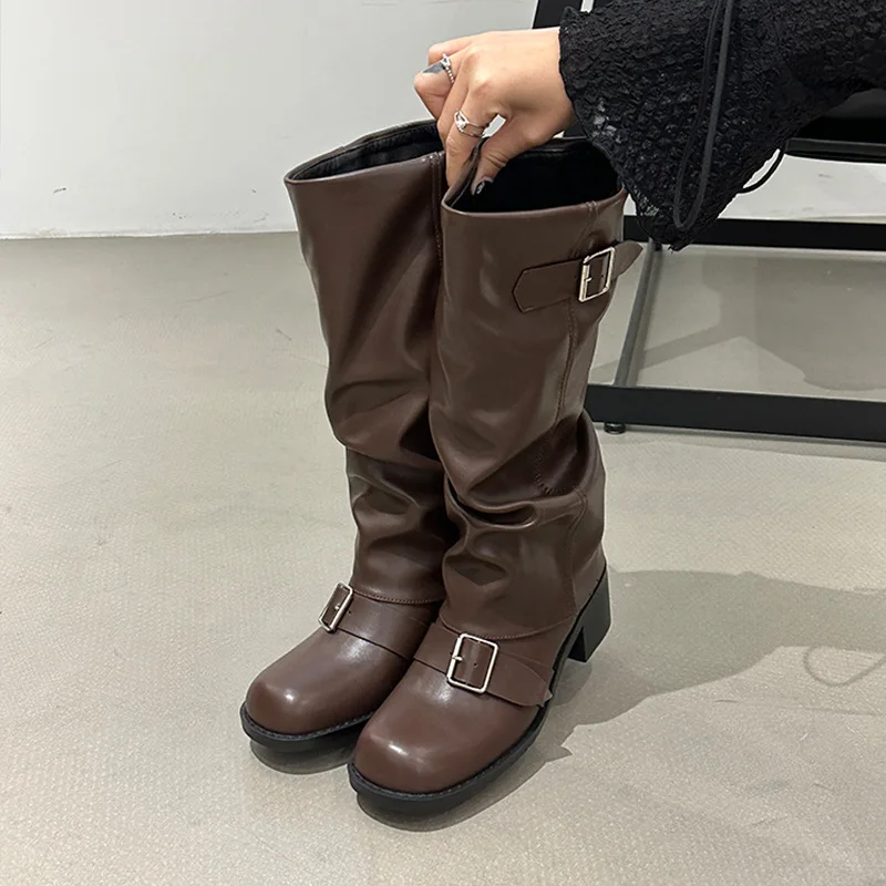 여성 부츠 무릎 높은 플랫폼 Chunky Heels 트 - Street Fashion Trends 2025 리뷰 및 가격