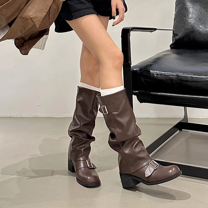여성 부츠 무릎 높은 플랫폼 Chunky Heels 트 - Street Fashion Trends 2025 리뷰 및 가격