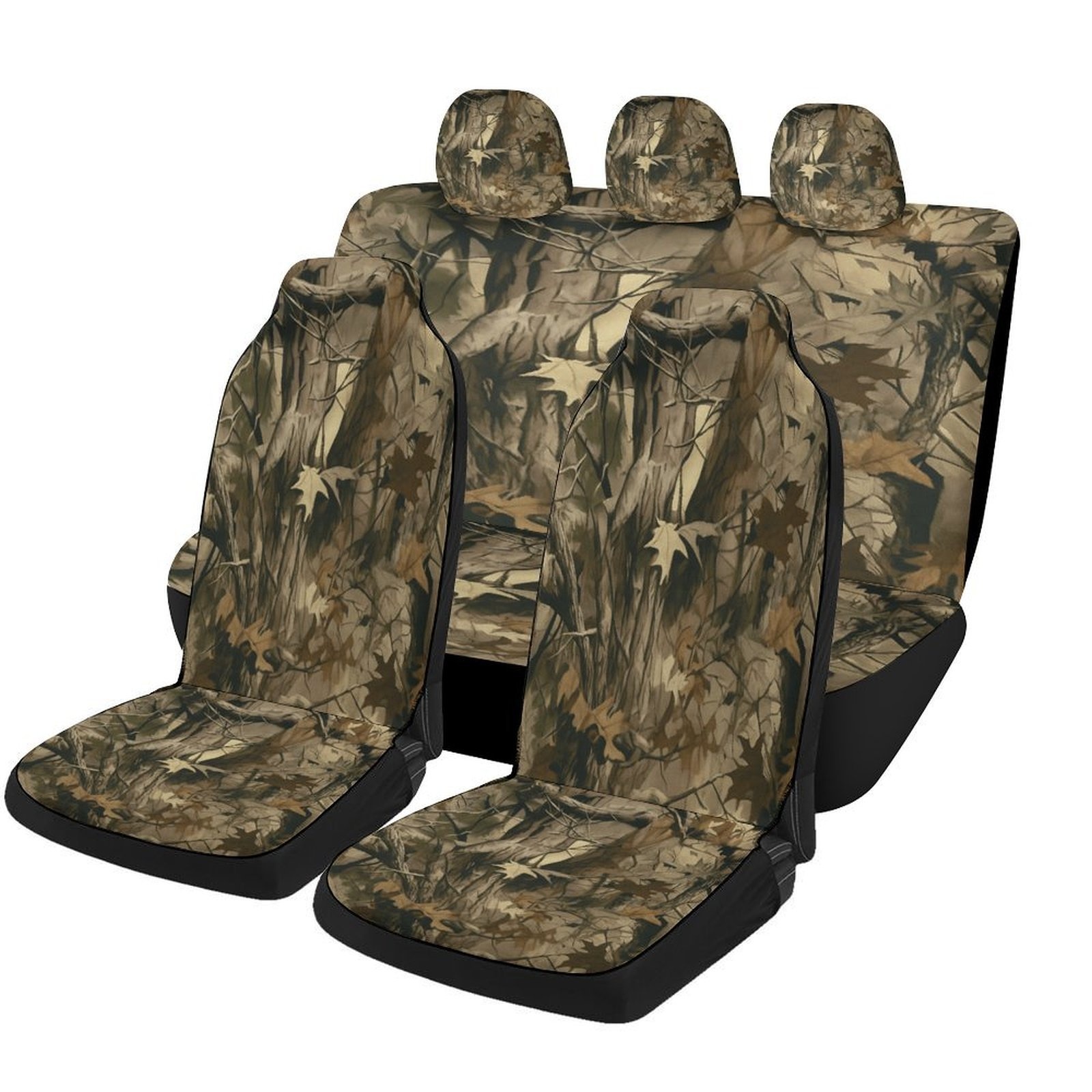 대부분의 자동차에 적합한 숲 위장 패턴 테마의 카시트  - Camo Pattern Set 리뷰 및 가격