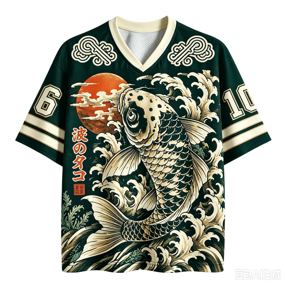 일본 잉어 물결 무늬 스포츠 퀵드라이 통기성 3D 프린 - Street Fashion In Japanese 리뷰 및 가격