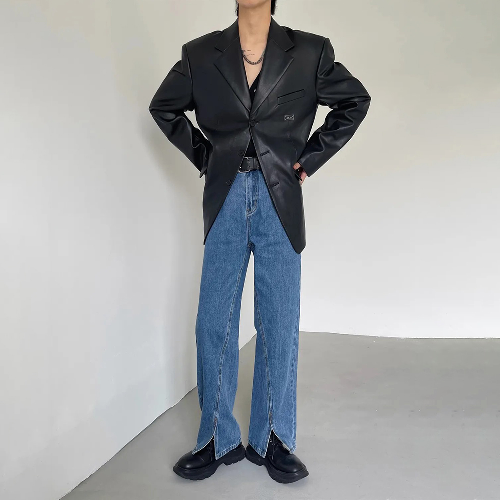 2025 겨울 신상 남성용 긴팔 PU 가죽 재킷 유니섹 - Street Fashion Trends 2025 리뷰 및 가격