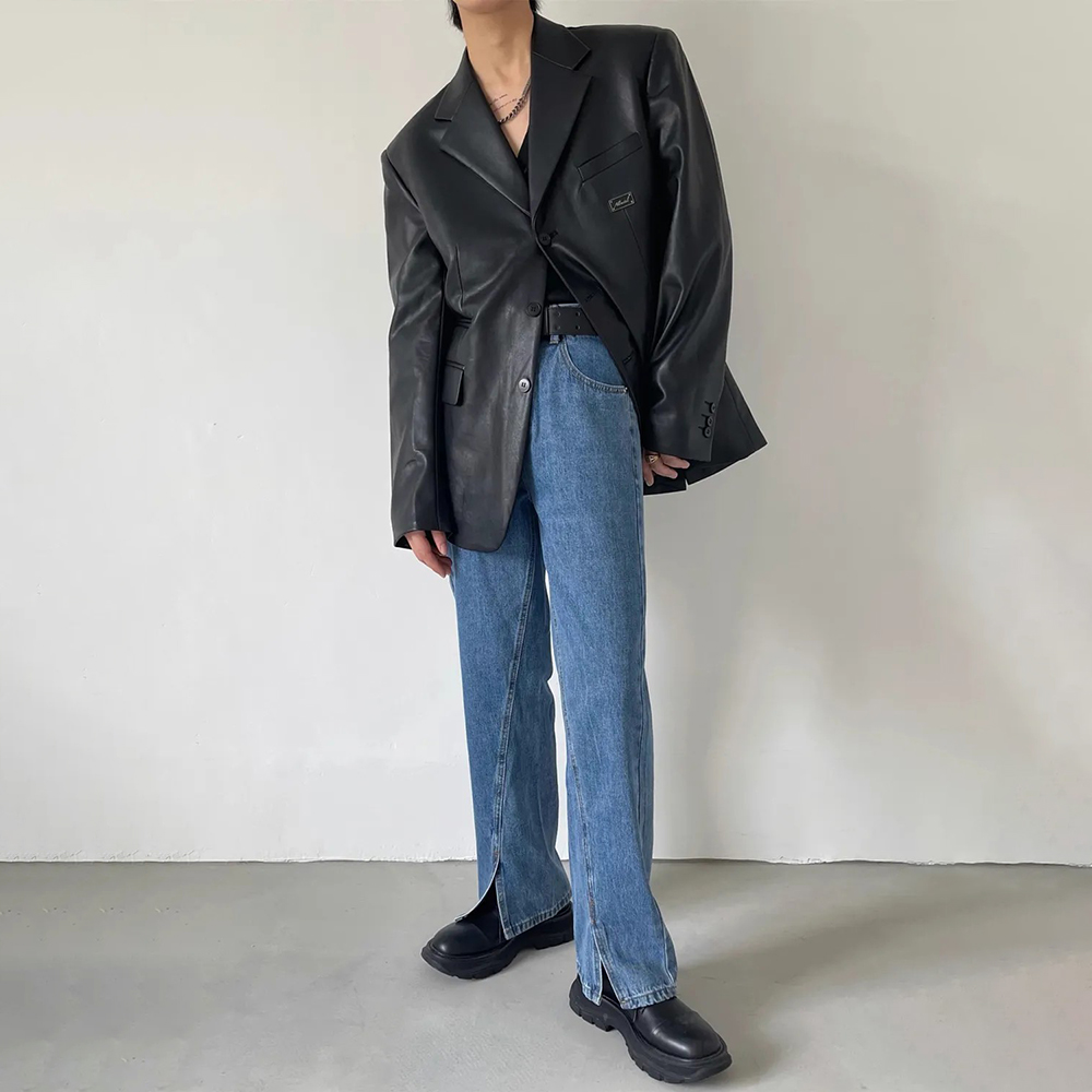 2025 겨울 신상 남성용 긴팔 PU 가죽 재킷 유니섹 - Street Fashion Trends 2025 리뷰 및 가격