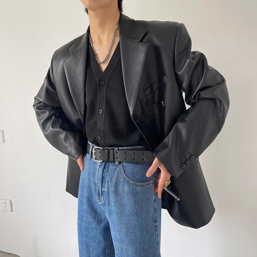 2025 겨울 신상 남성용 긴팔 PU 가죽 재킷 유니섹 - Street Fashion Trends 2025 리뷰 및 가격