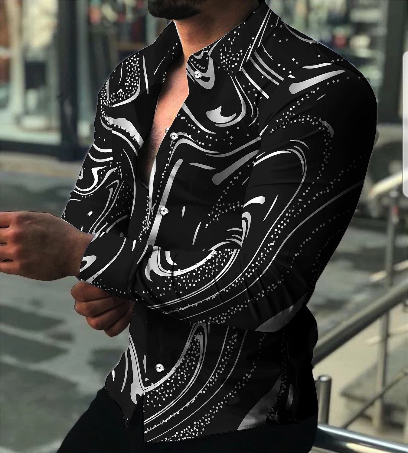 2025년 봄 남성 셔츠 패션 레트로 스트릿 텍스처 프 - Street Fashion Trends 2025 리뷰 및 가격