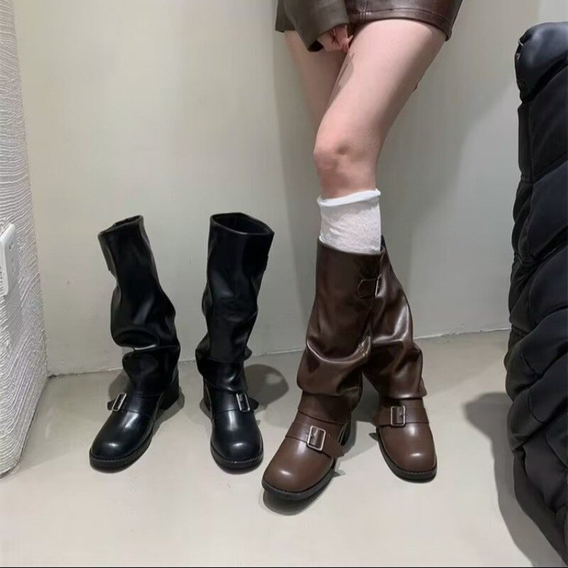 2025 여성 부츠 니하이 플랫폼 청키 힐 트렌드 펑크 - Street Fashion Trends 2025 리뷰 및 가격