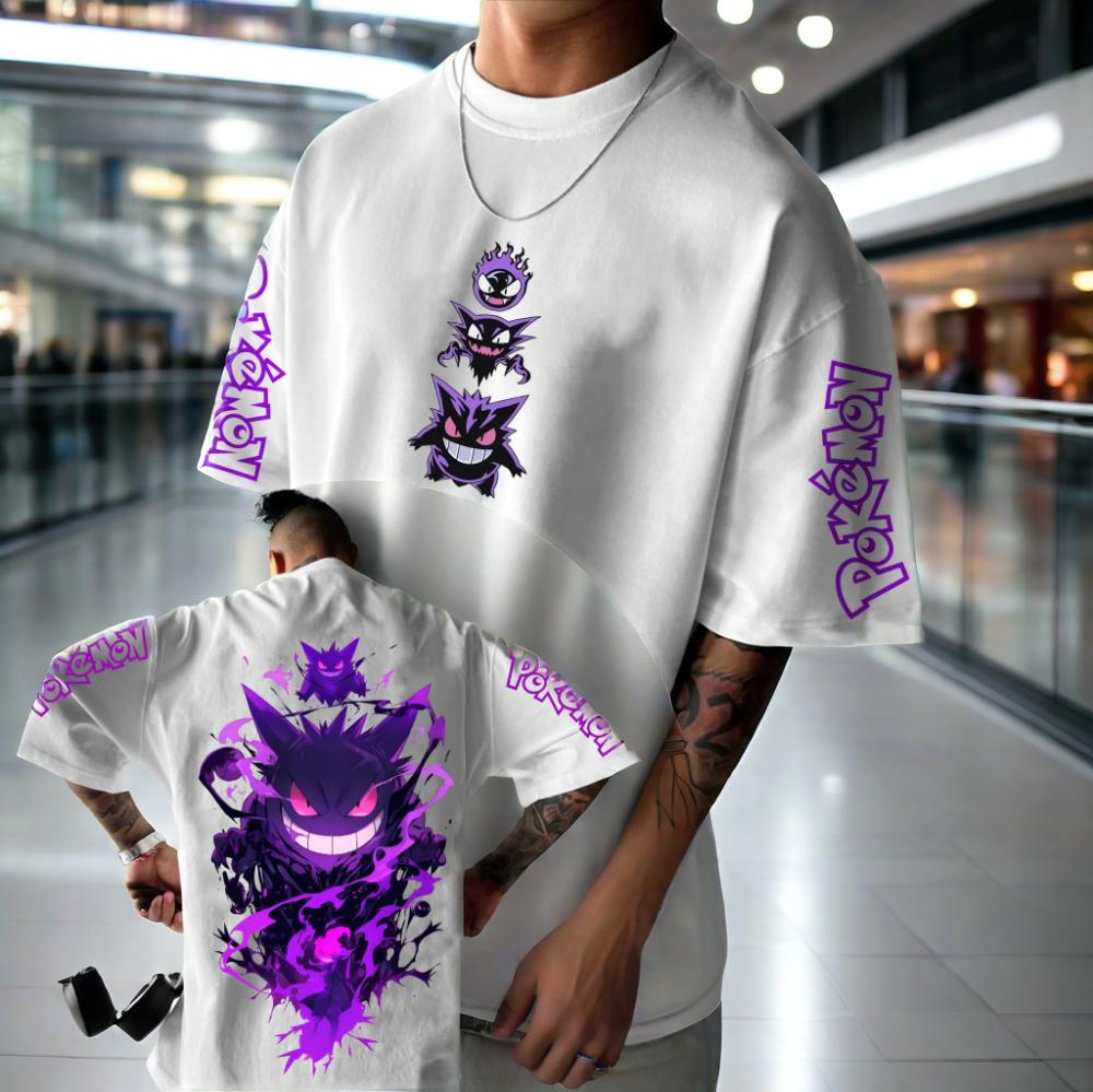 포켓몬 애니메이션 파생 상품 겐가 프린팅 티셔츠 남녀공 - Street Fashion Brand 리뷰 및 가격