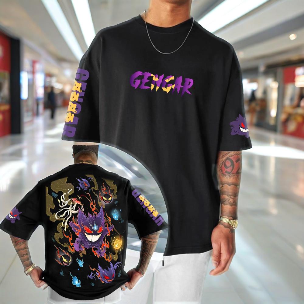 포켓몬 애니메이션 파생 상품 겐가 프린팅 티셔츠 남녀공 - Street Fashion Brand 리뷰 및 가격
