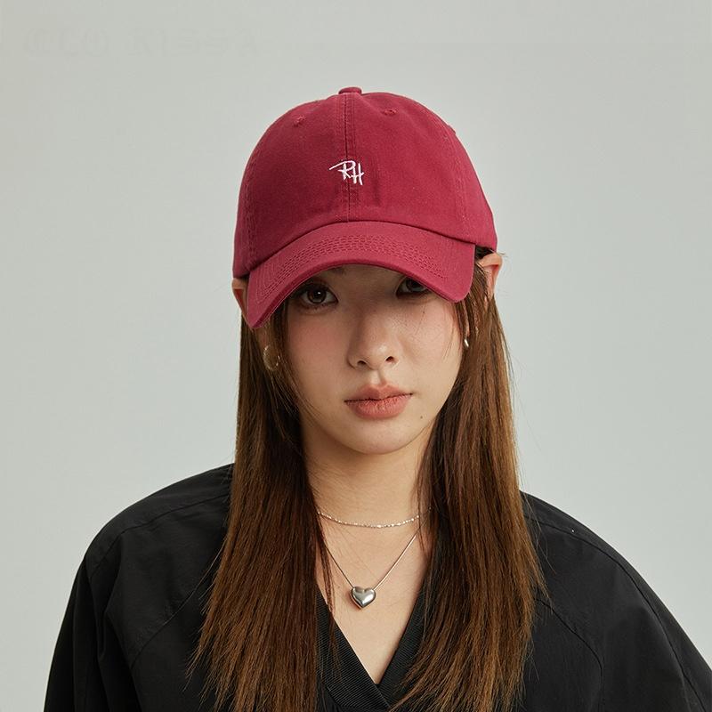 RH 레터 자수 야구 모자 조절 가능한 여름 캐주얼 모 - Street Fashion Hats 리뷰 및 가격