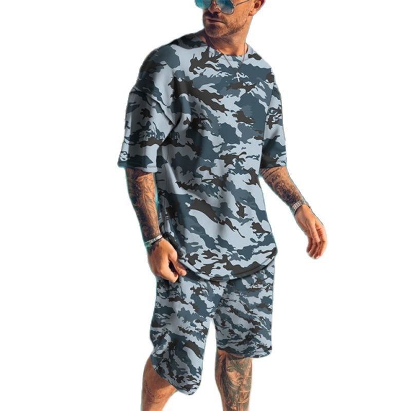 여름 새 남성 Tracksuits 3D 인쇄 티셔츠 세 - Camo Pattern Set 리뷰 및 가격